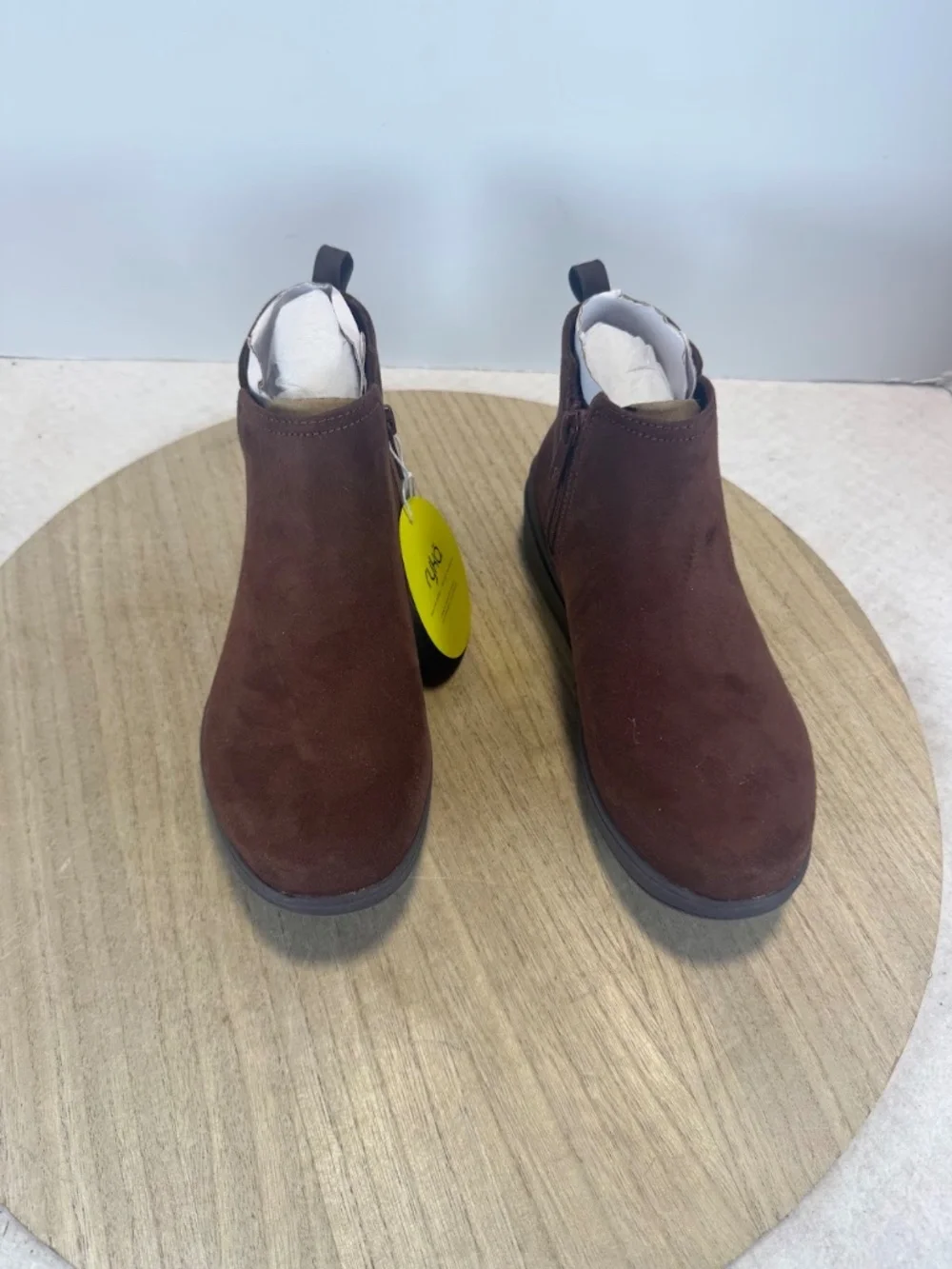 Ryka Women’s 6M Brown Suede Ankle Boots Side Zip Ryka Repel Water Resistant NWT